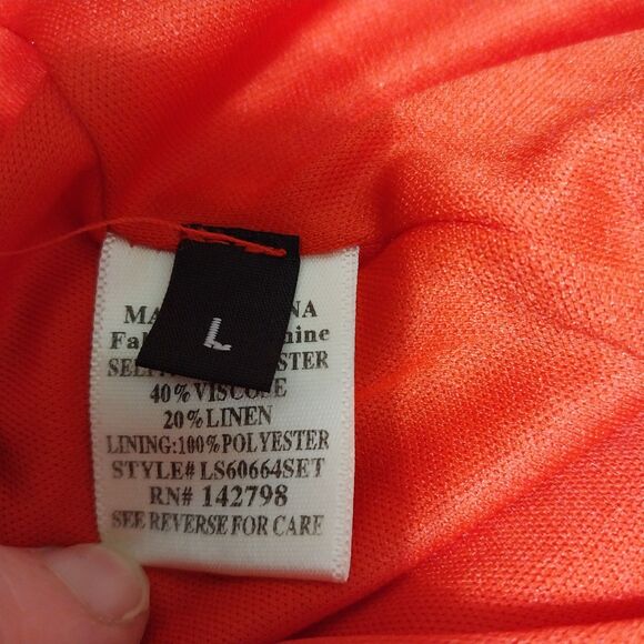 Laynee & Lee mini skirt Women L red handkerchief paisley fringe 29 inch Western - Picture 4 of 7